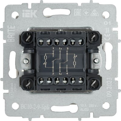 Выключатель IEK Brite BR-V20-2-10-K01