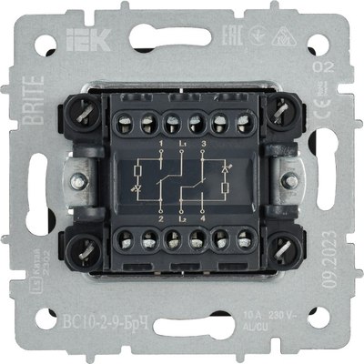 Выключатель IEK Brite BR-V20-2-10-K02