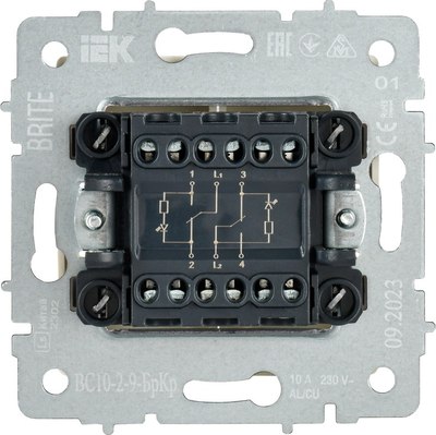 Выключатель IEK Brite BR-V20-2-10-K10
