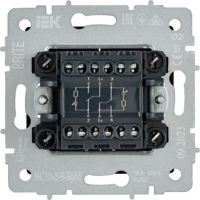 Выключатель IEK Brite BR-V20-2-10-K35