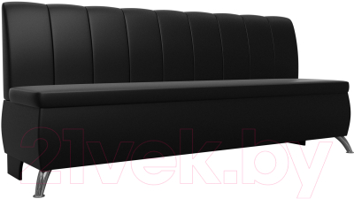 Скамья кухонная мягкая Лига Диванов Кантри 167 / 100157 (экокожа, черный)