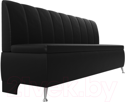 Скамья кухонная мягкая Лига Диванов Кантри 167 / 100157 (экокожа, черный)