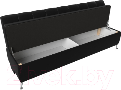 Скамья кухонная мягкая Лига Диванов Кантри 167 / 100157 (экокожа, черный)