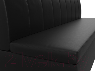 Скамья кухонная мягкая Лига Диванов Кантри 167 / 100157 (экокожа, черный)