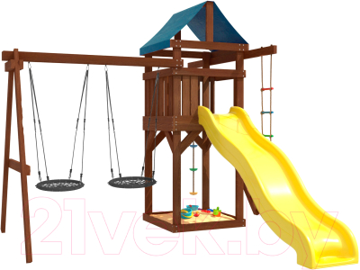 Игровой комплекс National Tree Company IgroWoods для улицы и дачи / ДП-6 Premium - фото