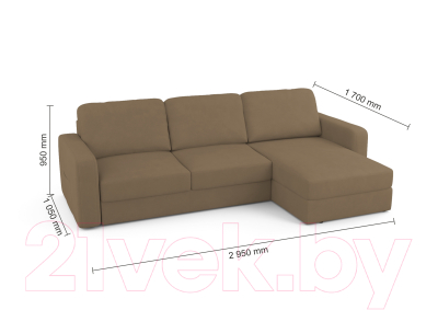 Диван угловой Mio Tesoro Aurora правый