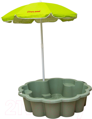 Песочница-бассейн Doloni Цветок с зонтиком 01235/03eco - фото