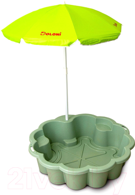 Песочница-бассейн Doloni Цветок с зонтиком 01235/03eco