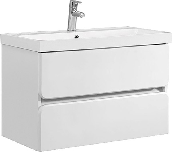 Тумба под умывальник Belux Бостон НП 80-02 (1, белый глянец) - фото