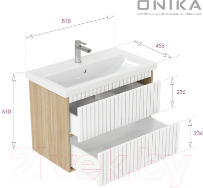 Тумба под умывальник Onika Дайлер 80 / 108061