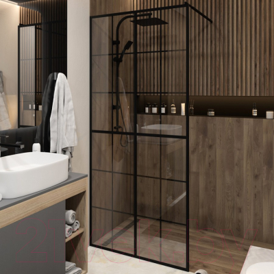 Стеклянная шторка для ванны Teymi Helmi 90x200 / T00301