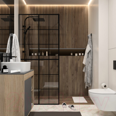 Стеклянная шторка для ванны Teymi Helmi 90x200 / T00301