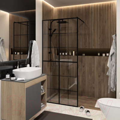 Стеклянная шторка для ванны Teymi Helmi 90x200 / T00301