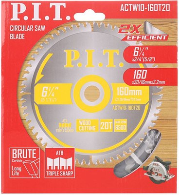 Пильный диск P.I.T ACTW10-160T20