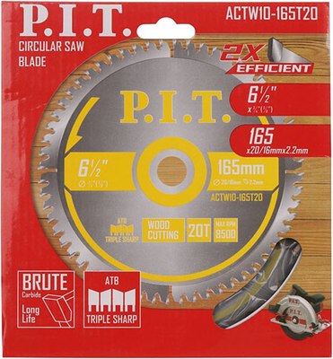 Пильный диск P.I.T ACTW10-165T20