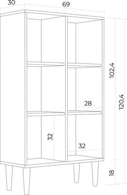Стеллаж Monofix Одос Вертикальный 6 секций