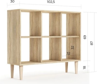 Стеллаж Monofix Одос Горизонтальный 6 секций