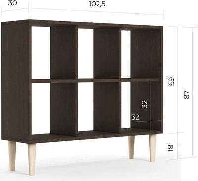 Стеллаж Monofix Одос Горизонтальный 6 секций