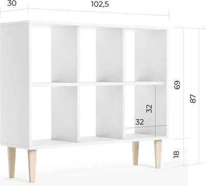Стеллаж Monofix Одос Горизонтальный 6 секций