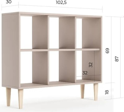 Стеллаж Monofix Одос Горизонтальный 6 секций