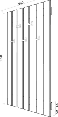 Вешалка для одежды Monofix Одос Настенная