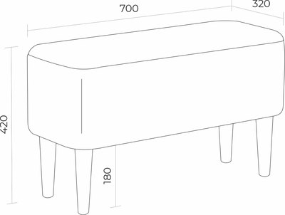 Банкетка Monofix Киус (микровелюр/желтый №9)
