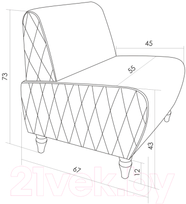 Кресло мягкое Mio Tesoro Буно