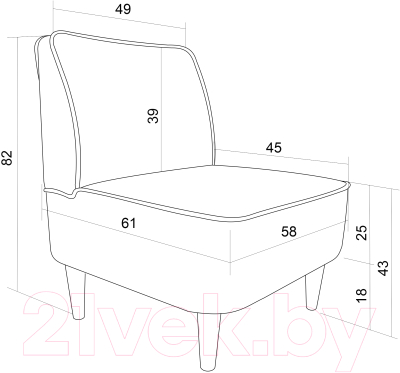 Кресло мягкое Mio Tesoro Одос Принт