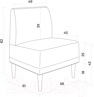 Кресло мягкое Mio Tesoro Одос