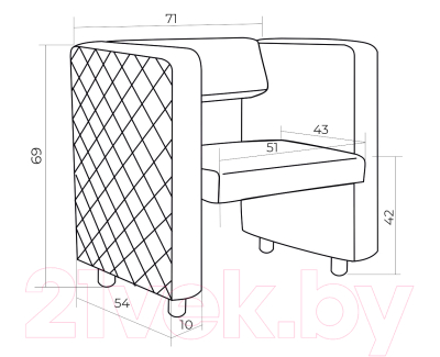 Кресло мягкое Mio Tesoro Йокки