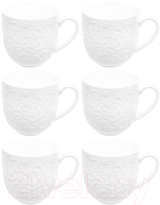 Набор кружек Elan Gallery Веточки-цветочки / 630082