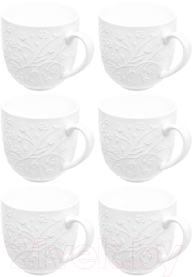 Набор кружек Elan Gallery Веточки-цветочки / 630082