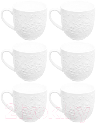 Набор кружек Elan Gallery Веточки-цветочки / 630082