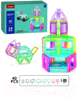 Конструктор магнитный Наша игрушка 7215