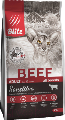 Сухой корм для кошек Blitz Pets Adult Cats Beef / 4413 - фото