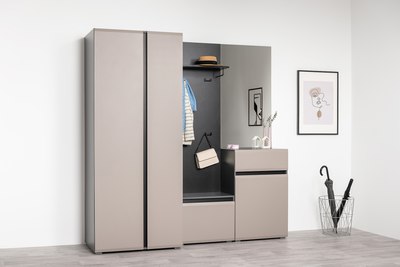 Тумба Mobi Сидней 16.231.02 (антрацит 0164/велютто капучино AG 707)