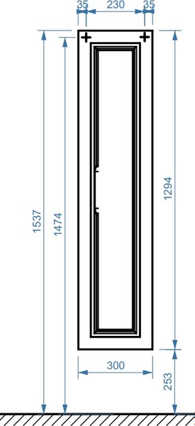 Шкаф-полупенал для ванной Belux София ПН 30