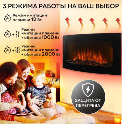 Электрокамин PLANTA PFP-WM190CURV