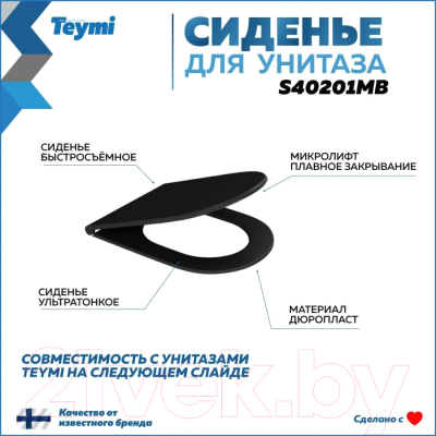 Сиденье для унитаза Teymi S40201MB