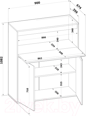 Тумба Сокол-Мебель СПм-310