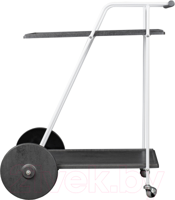 Сервировочный столик Мебелик Новум (белый/серый графит/серый бетон)