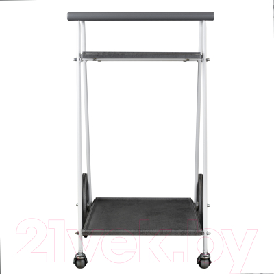 Сервировочный столик Мебелик Новум (белый/серый графит/серый бетон)