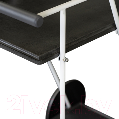 Сервировочный столик Мебелик Новум (белый/серый графит/серый бетон)