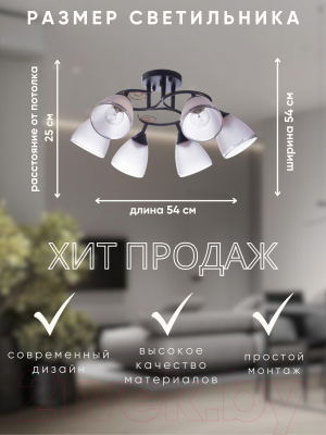 Люстра Aitin-Pro НПБ 02-6x60-101 / 70140/6