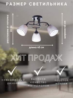 Люстра Aitin-Pro НПБ 02-3x60-101 / 70140/3