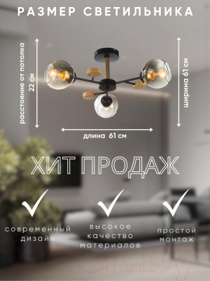 Люстра Aitin-Pro НПБ 02-3x60-105 / XA1580B/3