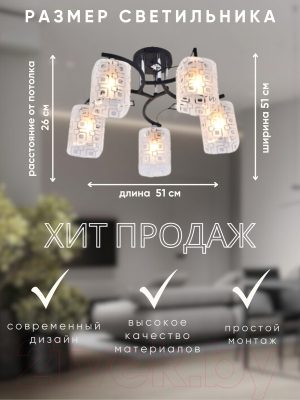 Люстра Aitin-Pro НПБ 02-5х60-101 / XA1161/5