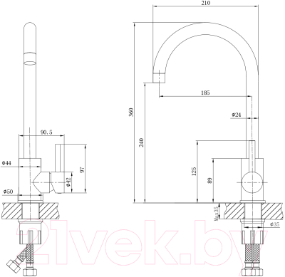 Смеситель Ekko E71304-3