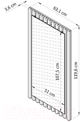 Зеркало Dipriz Piaforte Д.68028.1 (дикий дуб/черный/дуб масло) - фото