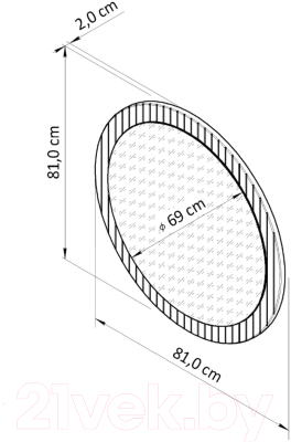 Зеркало Dipriz Piaforte Д.68022.1 (дикий дуб/дуб масло)